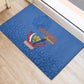Afro DR Congo Football Rubber Doormat Viva Les Leopards - Blue - African Pride