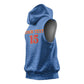 Afro DR Congo Football Custom Sleeveless Hoodie Viva Les Leopards - Blue - African Pride