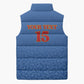 Custom DR Congo Football Sleeveless Puffer Jacket Go Champions Leopards - Blue