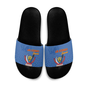 DR Congo Football Slide Sandals Go Champions Leopards - Blue