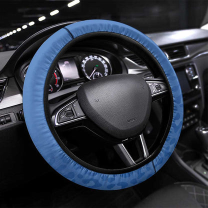 Afro DR Congo Football Steering Wheel Cover Viva Les Leopards - Blue - African Pride