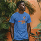 Afro DR Congo Football Custom T shirt Viva Les Leopards - Blue - African Pride