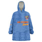Afro DR Congo Football Custom Wearable Blanket Hoodie Viva Les Leopards - Blue - African Pride