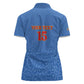 Afro DR Congo Football Custom Women Polo Shirt Viva Les Leopards - Blue - African Pride