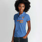 Afro DR Congo Football Custom Women Polo Shirt Viva Les Leopards - Blue - African Pride