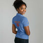 Afro DR Congo Football Custom Women Polo Shirt Viva Les Leopards - Blue - African Pride