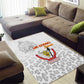 Afro DR Congo Football Area Rug Viva Les Leopards - White - African Pride
