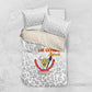 Afro DR Congo Football Bedding Set Viva Les Leopards - White - African Pride
