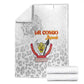 Afro DR Congo Football Blanket Viva Les Leopards - White - African Pride