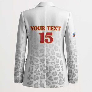 Custom DR Congo Football Blazer Go Champions Leopards - White