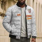 Custom DR Congo Football Bomber Puffer Jacket Go Champions Leopards - White