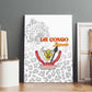 Afro DR Congo Football Canvas Wall Art Viva Les Leopards - White - African Pride