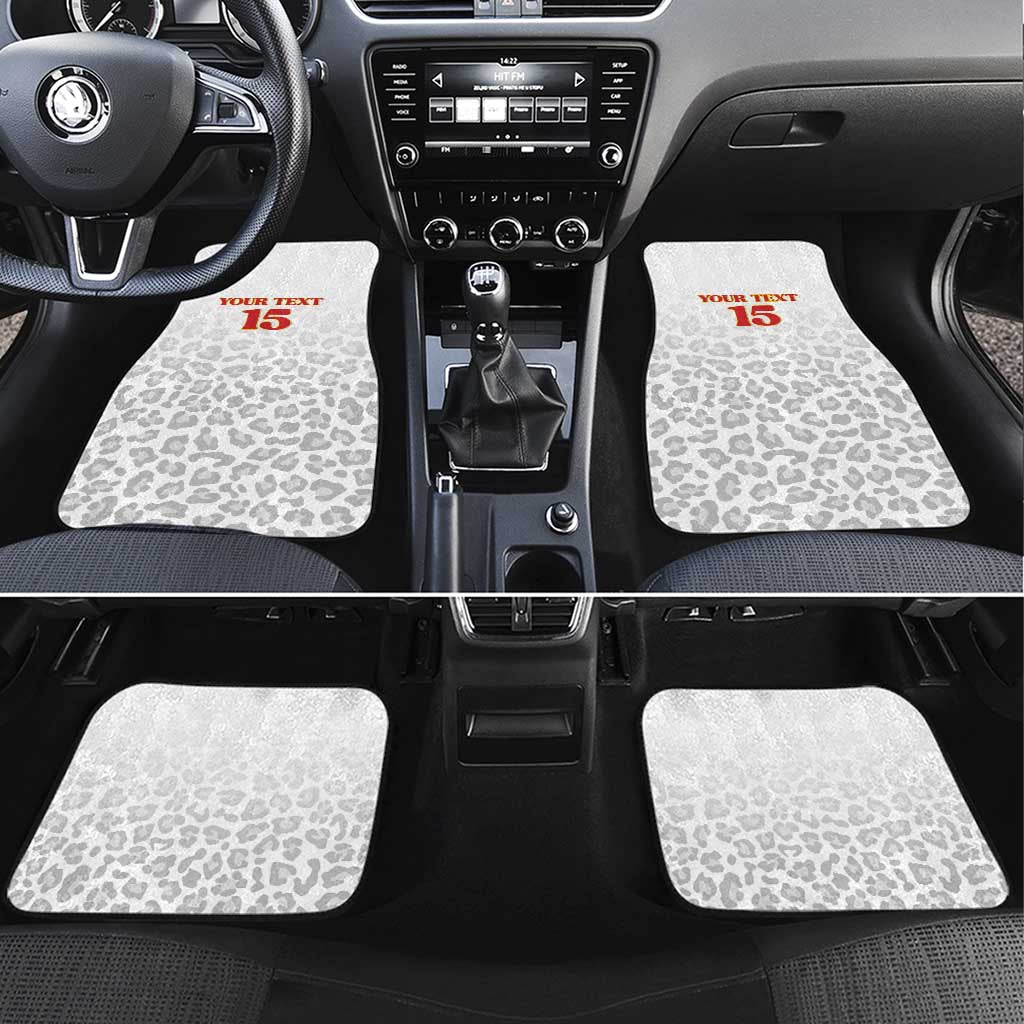 Afro DR Congo Football Custom Car Mats Viva Les Leopards - White - African Pride
