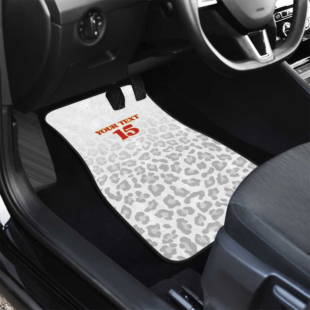 Afro DR Congo Football Custom Car Mats Viva Les Leopards - White - African Pride