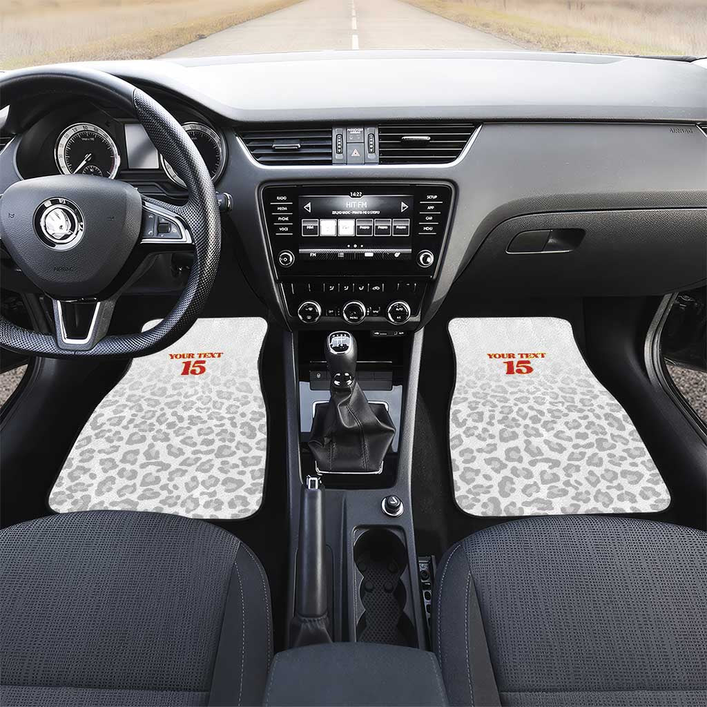 Afro DR Congo Football Custom Car Mats Viva Les Leopards - White - African Pride