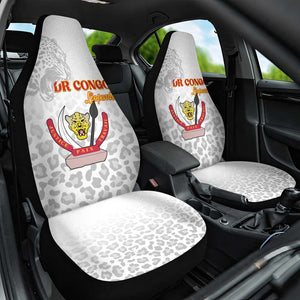 Afro DR Congo Football Car Seat Cover Viva Les Leopards - White - African Pride