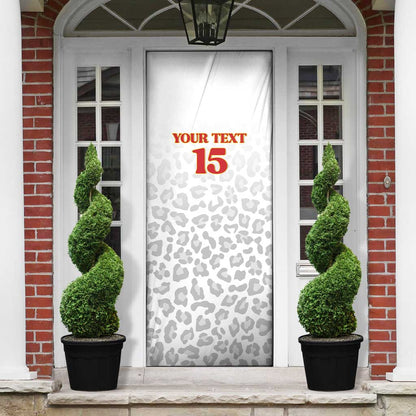 Custom DR Congo Football Door Cover Go Champions Leopards - White