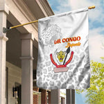 Afro DR Congo Football Garden Flag Viva Les Leopards - White - African Pride