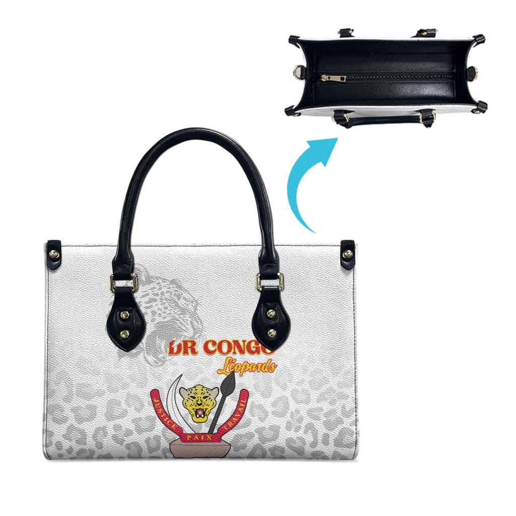 DR Congo Football Leather Bag Go Champions Leopards - White