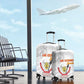 Afro DR Congo Football Luggage Cover Viva Les Leopards - White - African Pride