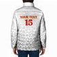Custom DR Congo Football Padded Jacket Go Champions Leopards - White