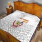 Afro DR Congo Football Quilt Viva Les Leopards - White - African Pride