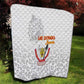 Afro DR Congo Football Quilt Viva Les Leopards - White - African Pride