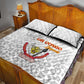Afro DR Congo Football Quilt Bed Set Viva Les Leopards - White - African Pride