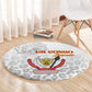 Afro DR Congo Football Round Carpet Viva Les Leopards - White - African Pride