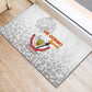 Afro DR Congo Football Rubber Doormat Viva Les Leopards - White - African Pride