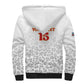 Afro DR Congo Football Custom Sherpa Hoodie Viva Les Leopards - White - African Pride