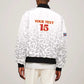 Afro DR Congo Football Custom Sleeve Zip Bomber Jacket Viva Les Leopards - White - African Pride