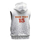 Afro DR Congo Football Custom Sleeveless Hoodie Viva Les Leopards - White - African Pride