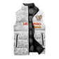 Custom DR Congo Football Sleeveless Puffer Jacket Go Champions Leopards - White
