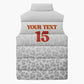 Custom DR Congo Football Sleeveless Puffer Jacket Go Champions Leopards - White