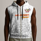 Afro DR Congo Football Custom Sleeveless Zip Hoodie Viva Les Leopards - White - African Pride