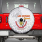 Afro DR Congo Football Spare Tire Cover Viva Les Leopards - White - African Pride