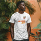 Afro DR Congo Football Custom T shirt Viva Les Leopards - White - African Pride