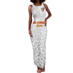 Afro DR Congo Football Custom Tank Maxi Dress Viva Les Leopards - White - African Pride