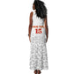Afro DR Congo Football Custom Tank Maxi Dress Viva Les Leopards - White - African Pride