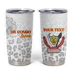 Afro DR Congo Football Custom Tumbler Cup Viva Les Leopards - White - African Pride