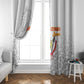 Afro DR Congo Football Window Curtain Viva Les Leopards - White - African Pride