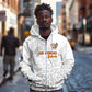 Afro DR Congo Football Custom Zip Hoodie Viva Les Leopards - White - African Pride