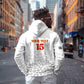 Afro DR Congo Football Custom Zip Hoodie Viva Les Leopards - White - African Pride