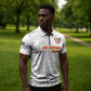 Custom DR Congo Football Zipper Polo Shirt Go Champions Leopards - White