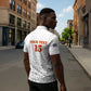 Custom DR Congo Football Zipper Polo Shirt Go Champions Leopards - White