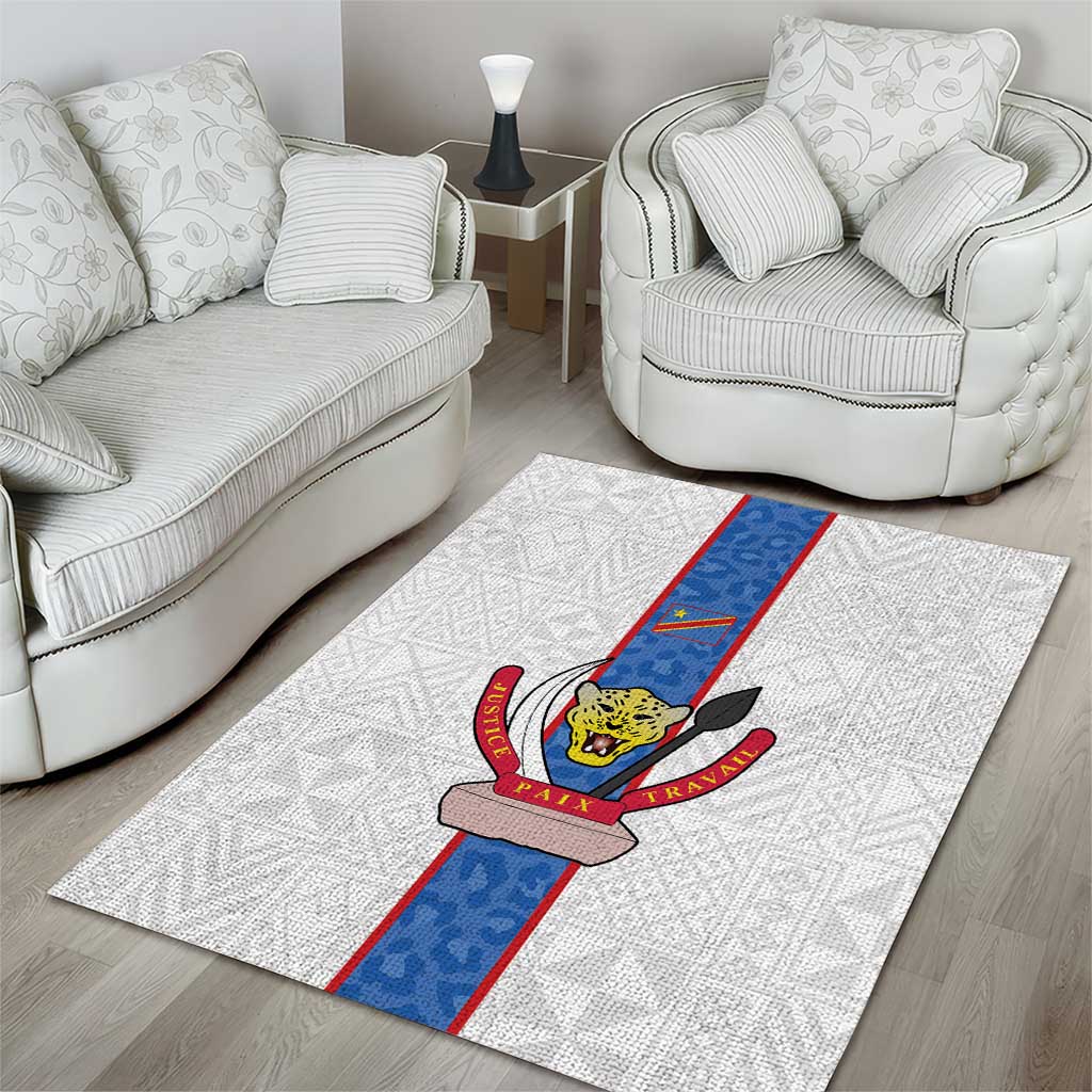 Afro DR Congo Football Area Rug Leopards Never Give Up - African Pride