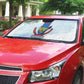 DR Congo Football Auto Sun Shade Leopards Mix Kuba Raffia Pattern