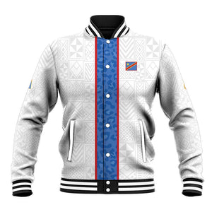 Afro DR Congo Football Custom Baseball Jacket Leopards Never Give Up - African Pride