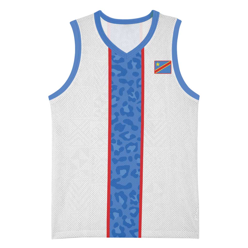 Afro DR Congo Football Custom Basketball Jersey Leopards Never Give Up - African Pride